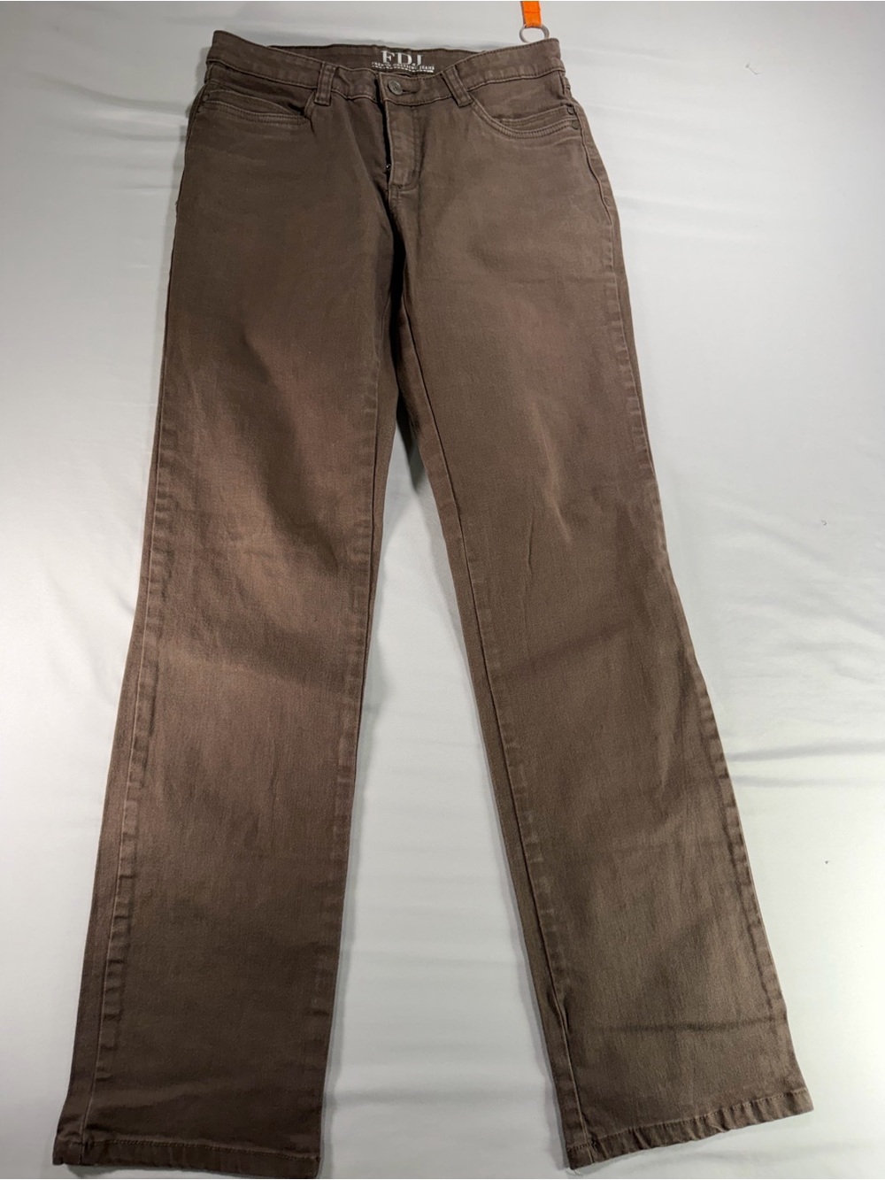 Womens Fdj Kylie Straight Leg Brown Jeans Size 8 #987